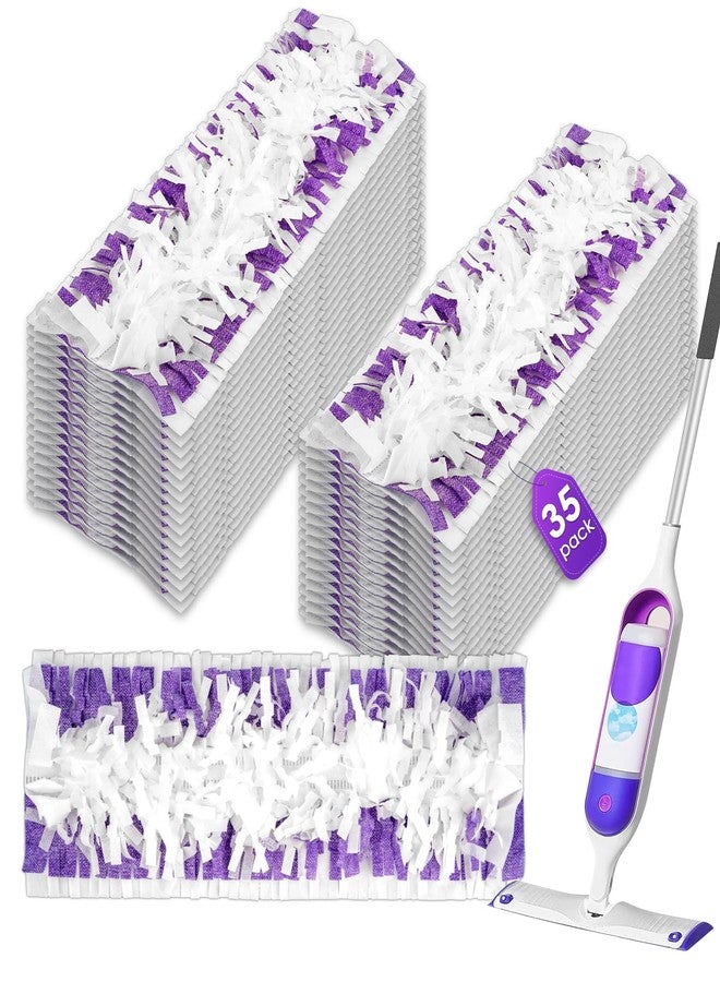BRUVISH (35 Pack) Replacement Power Mop Pads for Swiffer PowerMop, Disposable PowerMop Mopping Pad Refills Compatible with Swiffer PowerMop, Multi-Surface Mop Pad Refills for Floor Cleaning - Image 1